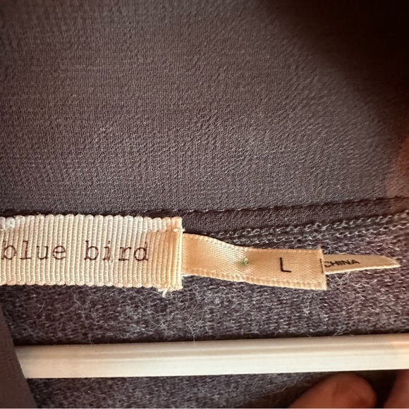 Bluebird Size L dark grey cardigan with sheer around edges - Picture 7 of 7